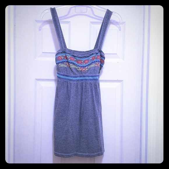 Hollister Tops - Hollister Embroidered Baby Doll Tank